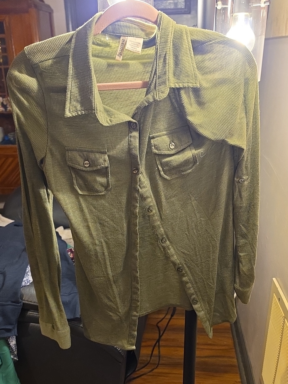 Passport Olive Green Button-Down Shirt